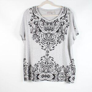Chico's Zenergy V-Neck T-Shirt - P2P 23" - Size 3